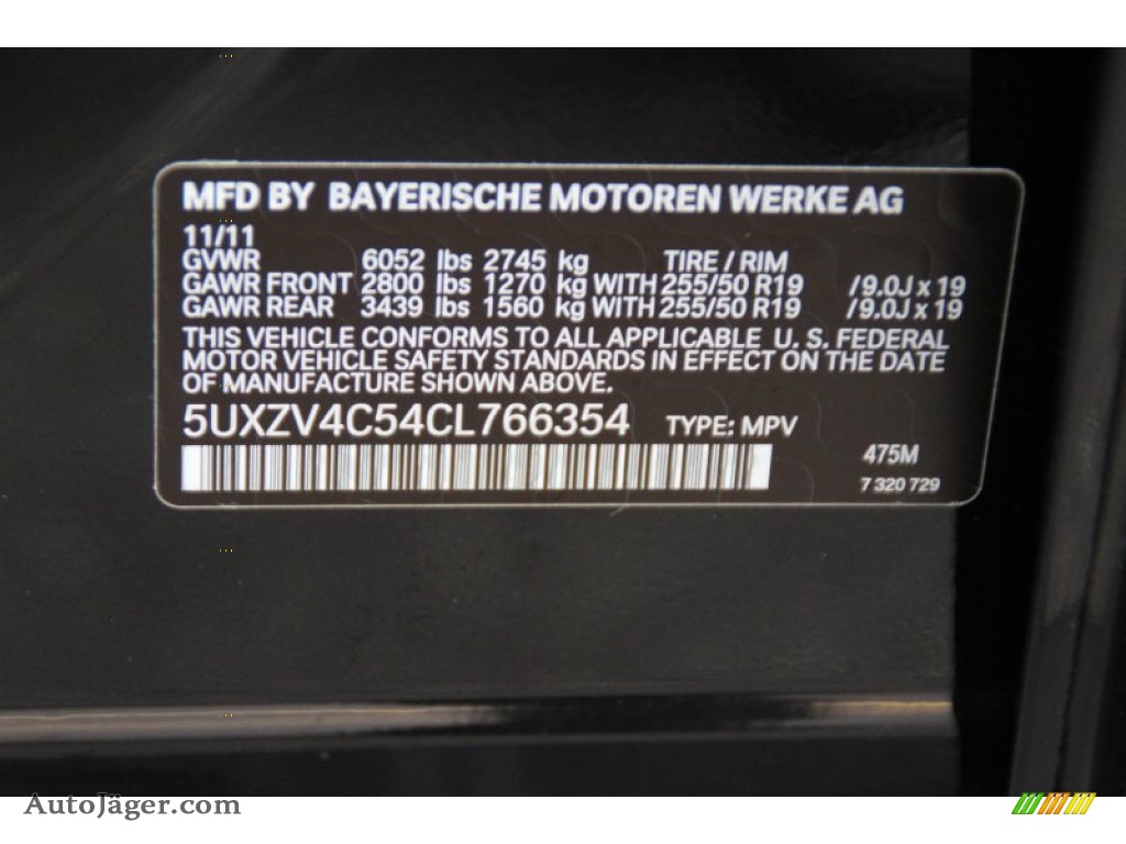 2012 X5 xDrive35i Premium - Black Sapphire Metallic / Black photo #36