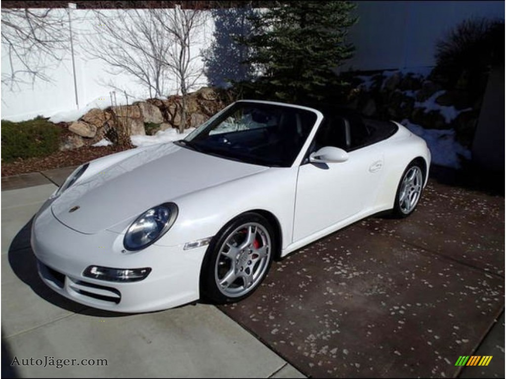 Carrara White / Black Porsche 911 Carrera 4S Cabriolet