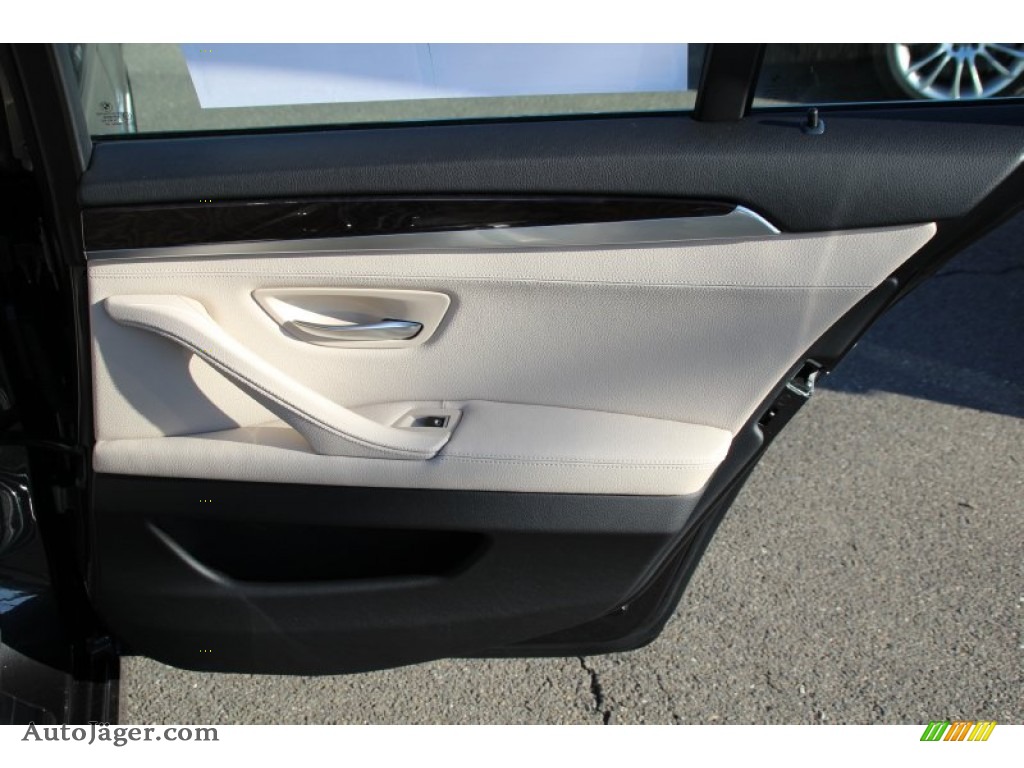 2012 5 Series 535i xDrive Sedan - Dark Graphite Metallic II / Oyster/Black photo #25