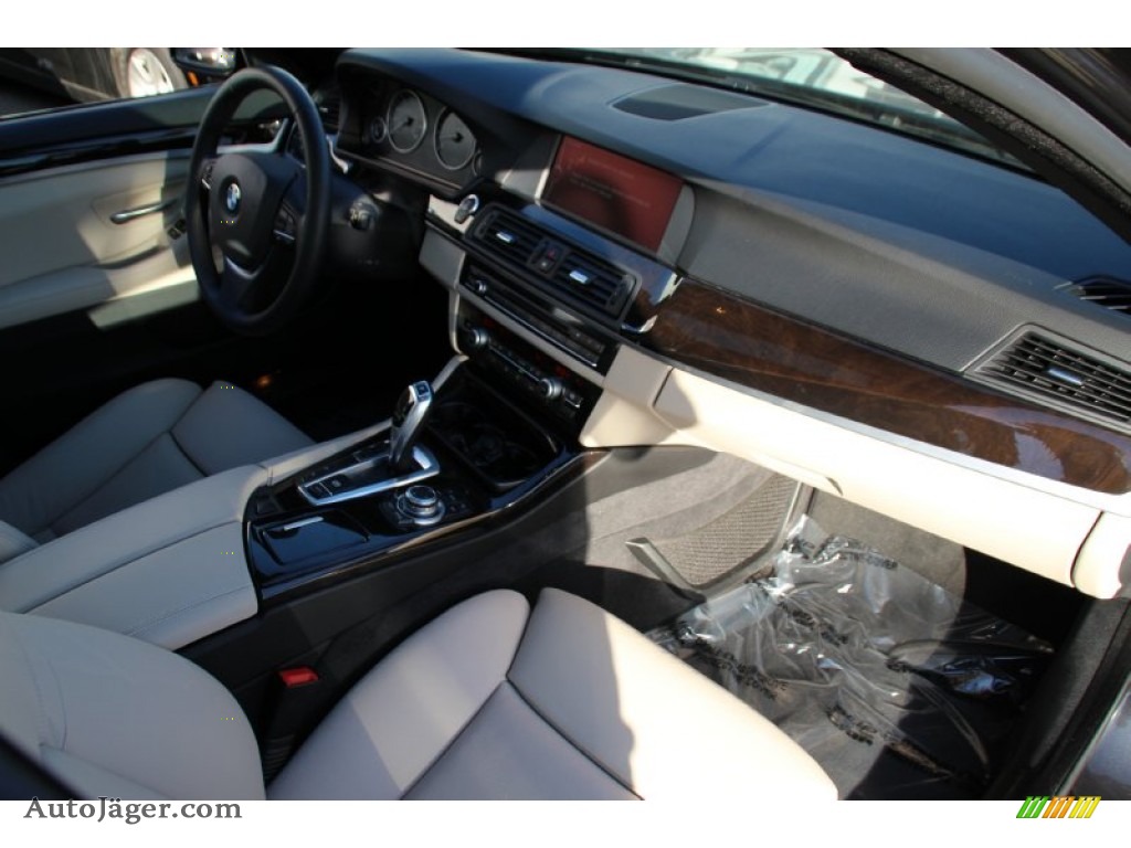 2012 5 Series 535i xDrive Sedan - Dark Graphite Metallic II / Oyster/Black photo #28
