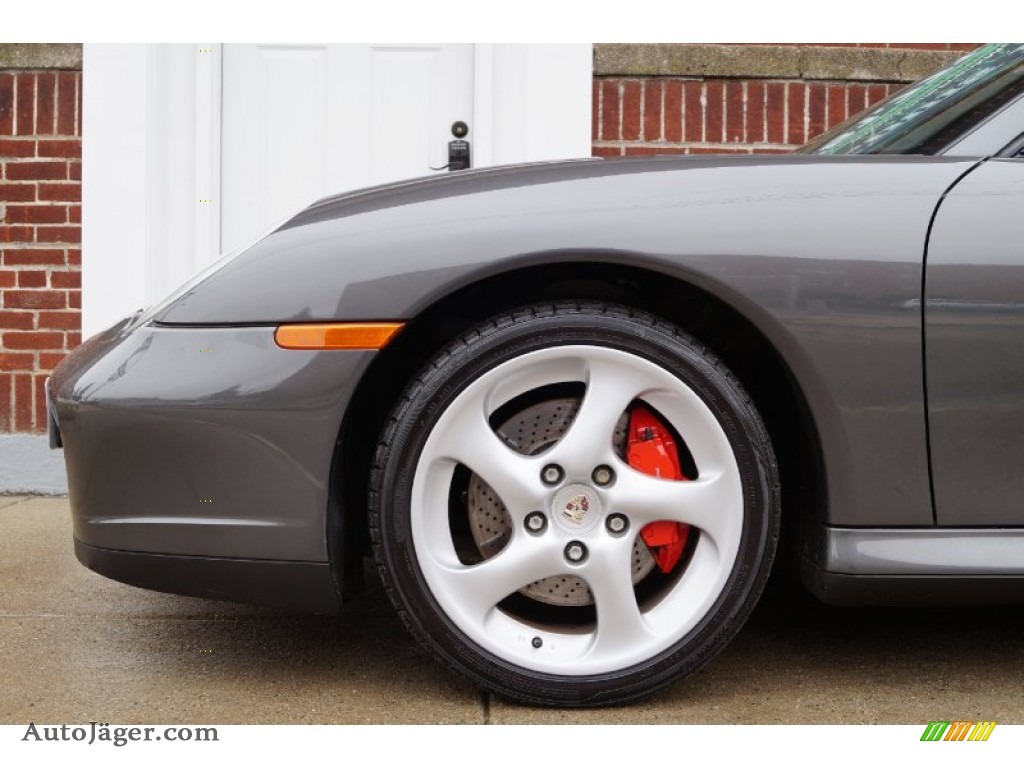2004 911 Carrera 4S Cabriolet - Slate Grey Metallic / Black photo #29