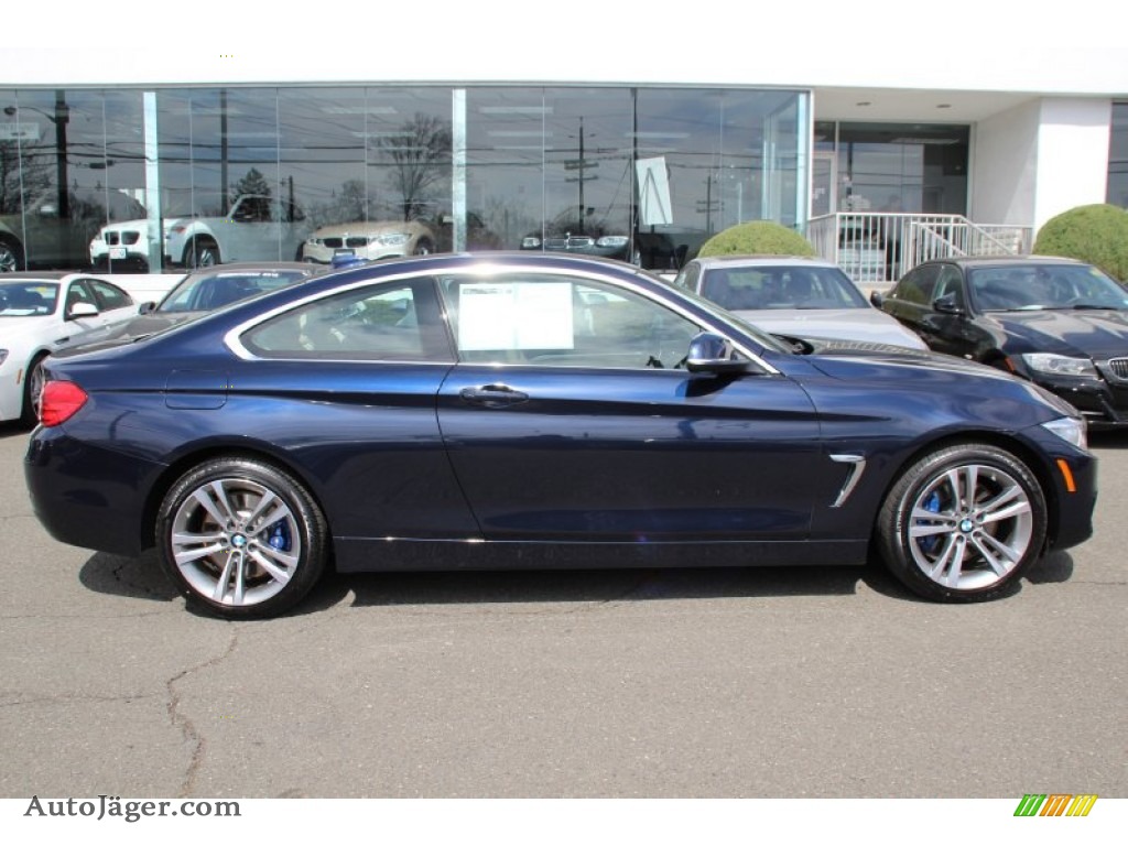 2015 4 Series 428i xDrive Coupe - Imperial Blue Metallic / Ivory White and Black photo #2