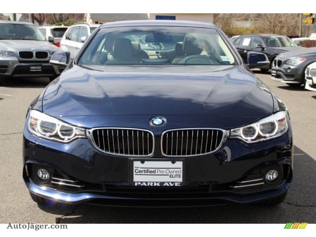 2015 4 Series 428i xDrive Coupe - Imperial Blue Metallic / Ivory White and Black photo #8