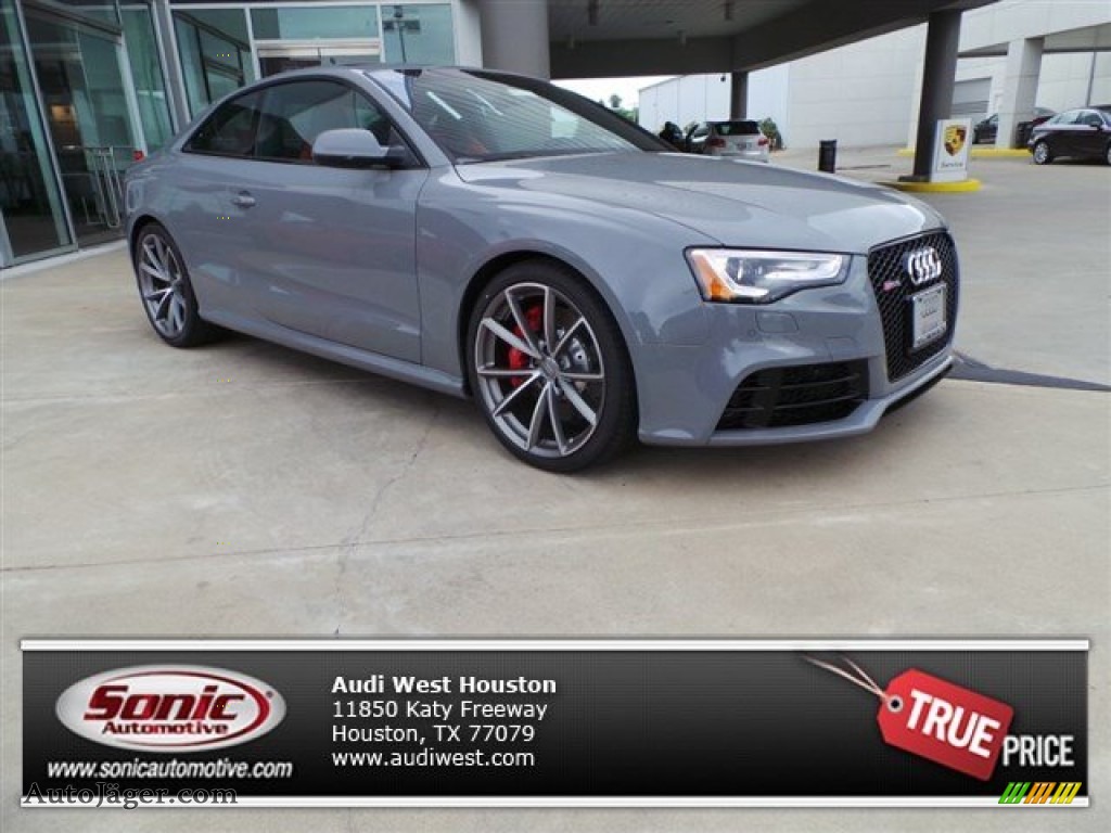 2015 RS 5 Coupe quattro - Audi Exclusive Color (Grey) / Exclusive Black/Red photo #1