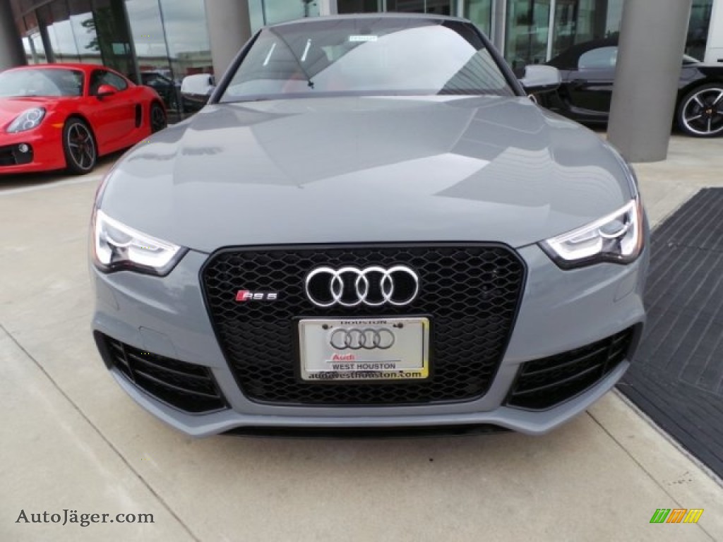 2015 RS 5 Coupe quattro - Audi Exclusive Color (Grey) / Exclusive Black/Red photo #2
