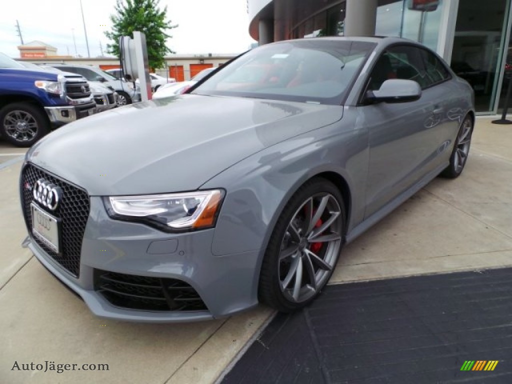 2015 RS 5 Coupe quattro - Audi Exclusive Color (Grey) / Exclusive Black/Red photo #3