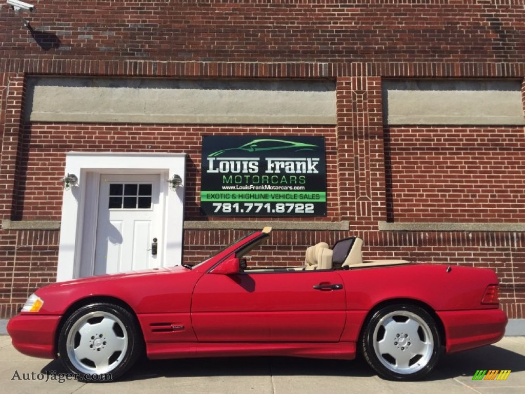 1996 SL 500 Roadster - Imperial Red / Parchment photo #1