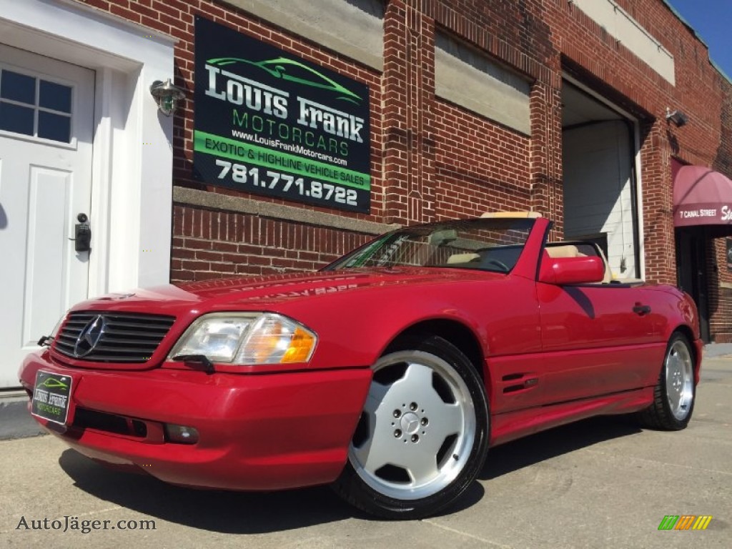 1996 SL 500 Roadster - Imperial Red / Parchment photo #4