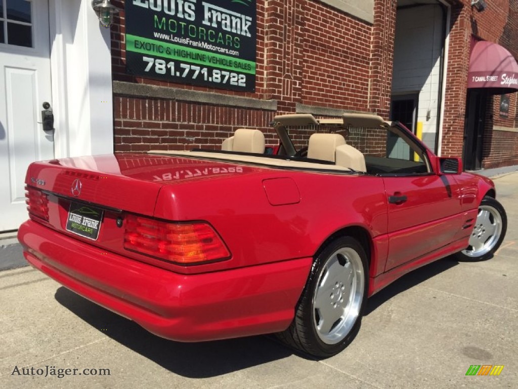 1996 SL 500 Roadster - Imperial Red / Parchment photo #5