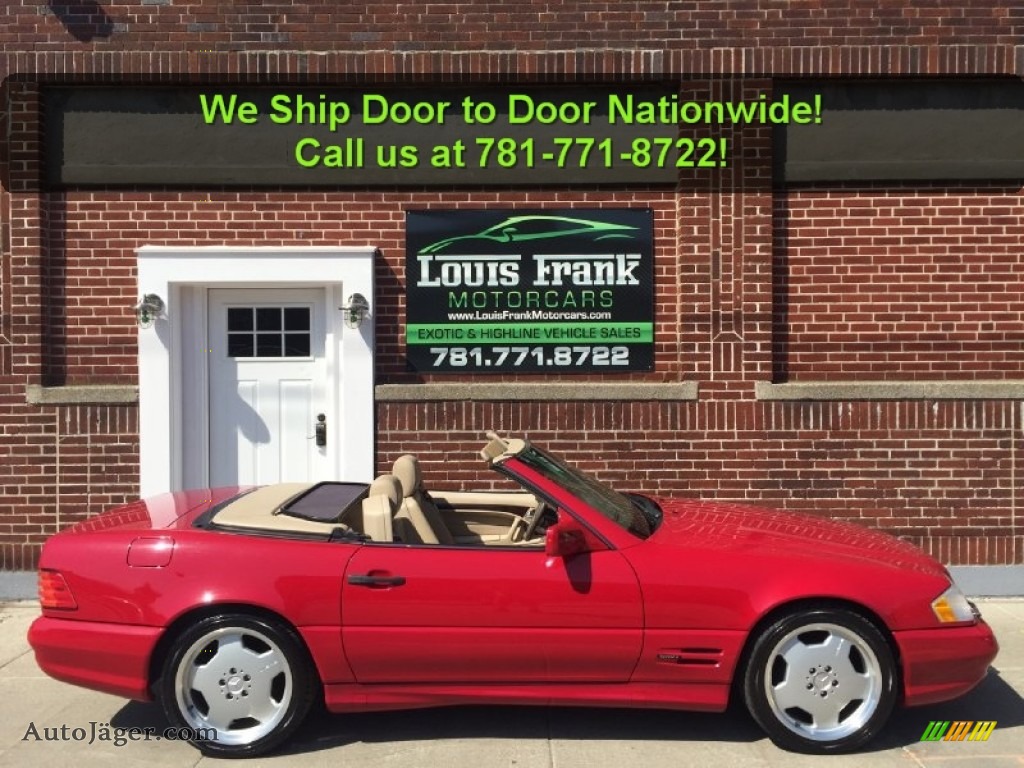 1996 SL 500 Roadster - Imperial Red / Parchment photo #6
