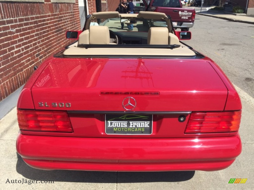 1996 SL 500 Roadster - Imperial Red / Parchment photo #8