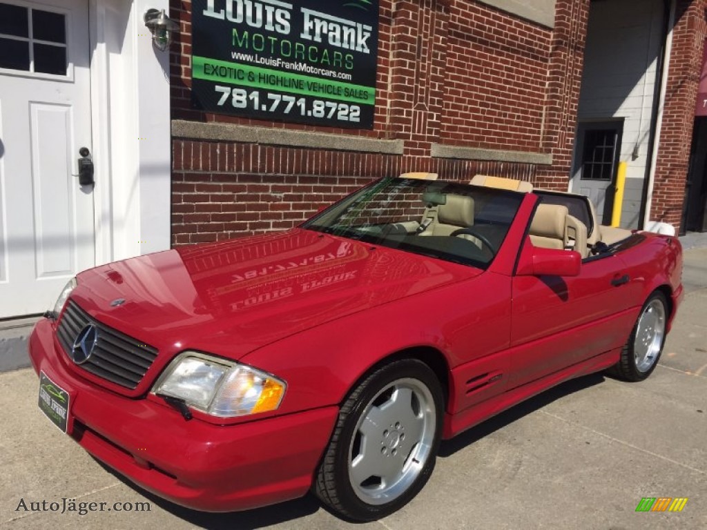 1996 SL 500 Roadster - Imperial Red / Parchment photo #9
