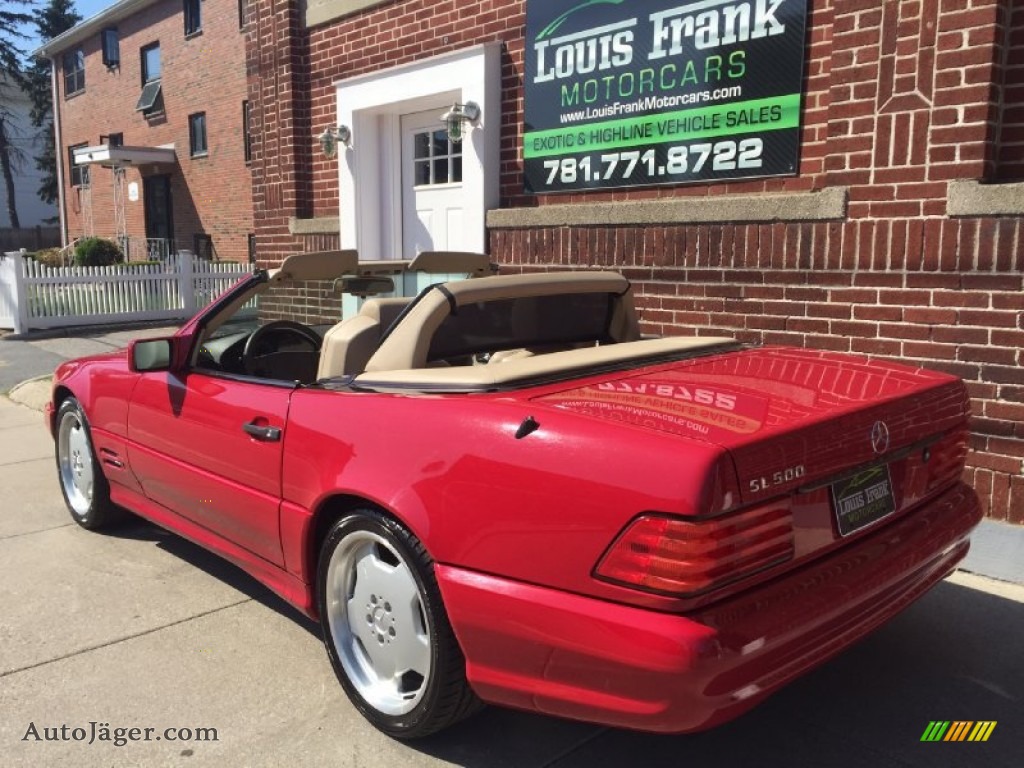 1996 SL 500 Roadster - Imperial Red / Parchment photo #11