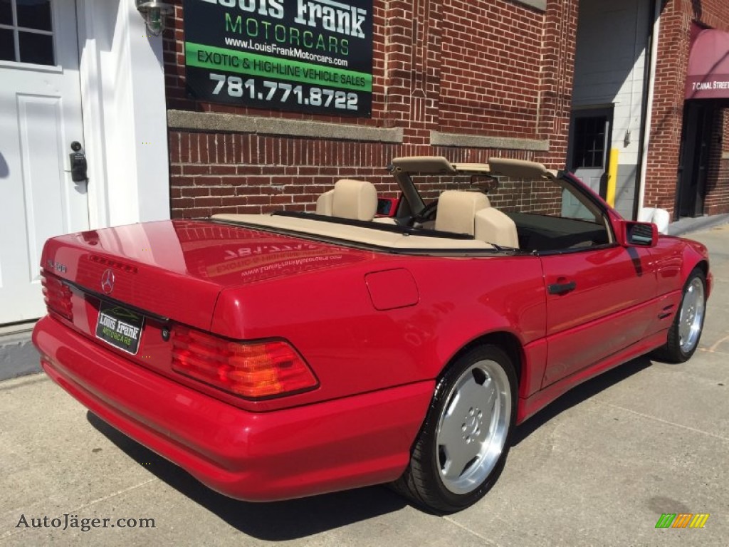 1996 SL 500 Roadster - Imperial Red / Parchment photo #12