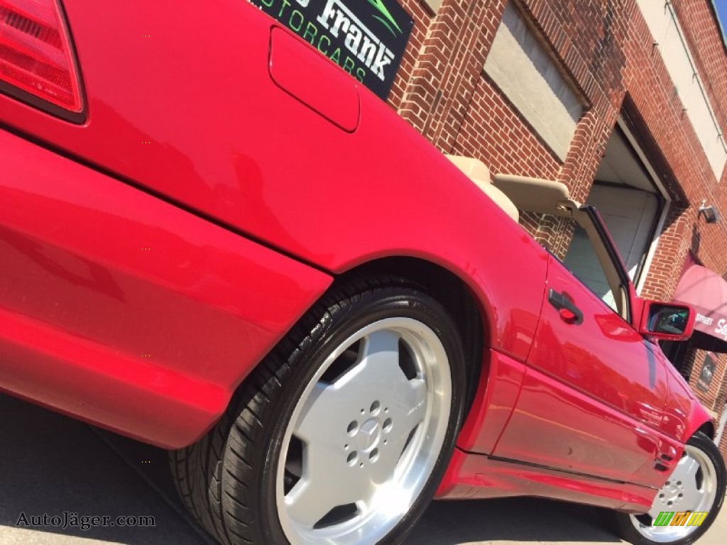 1996 SL 500 Roadster - Imperial Red / Parchment photo #14
