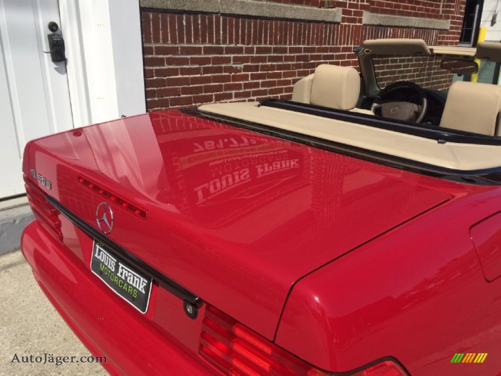 1996 SL 500 Roadster - Imperial Red / Parchment photo #36