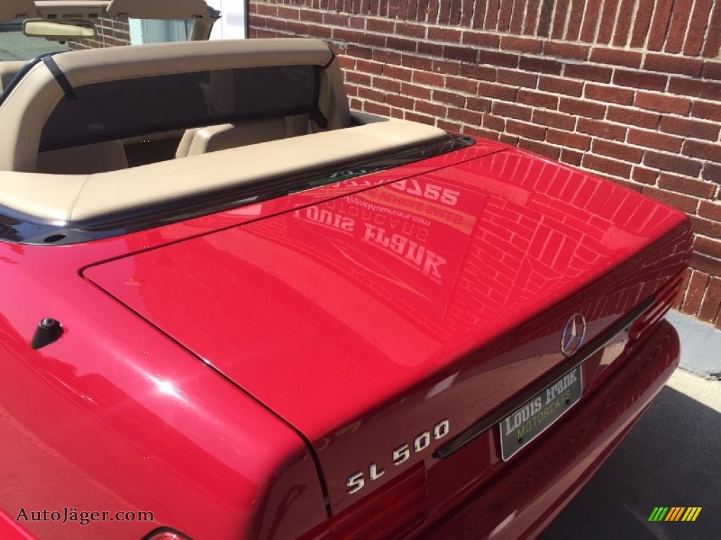 1996 SL 500 Roadster - Imperial Red / Parchment photo #37
