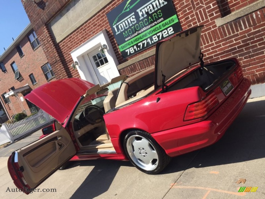 1996 SL 500 Roadster - Imperial Red / Parchment photo #40