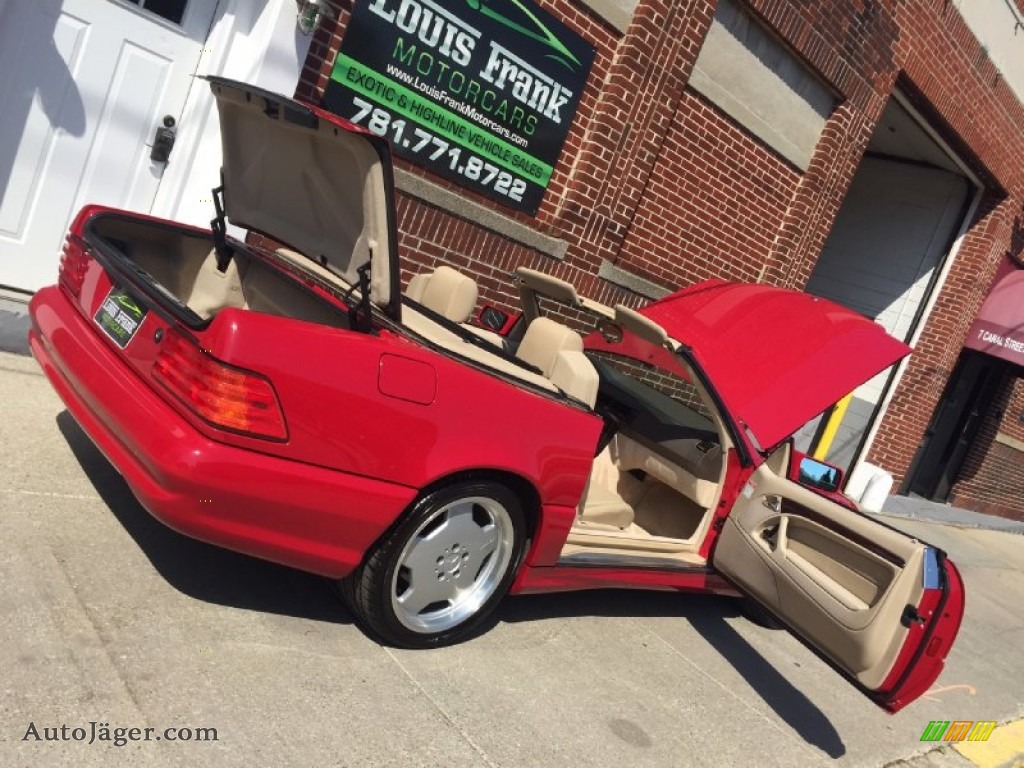 1996 SL 500 Roadster - Imperial Red / Parchment photo #42