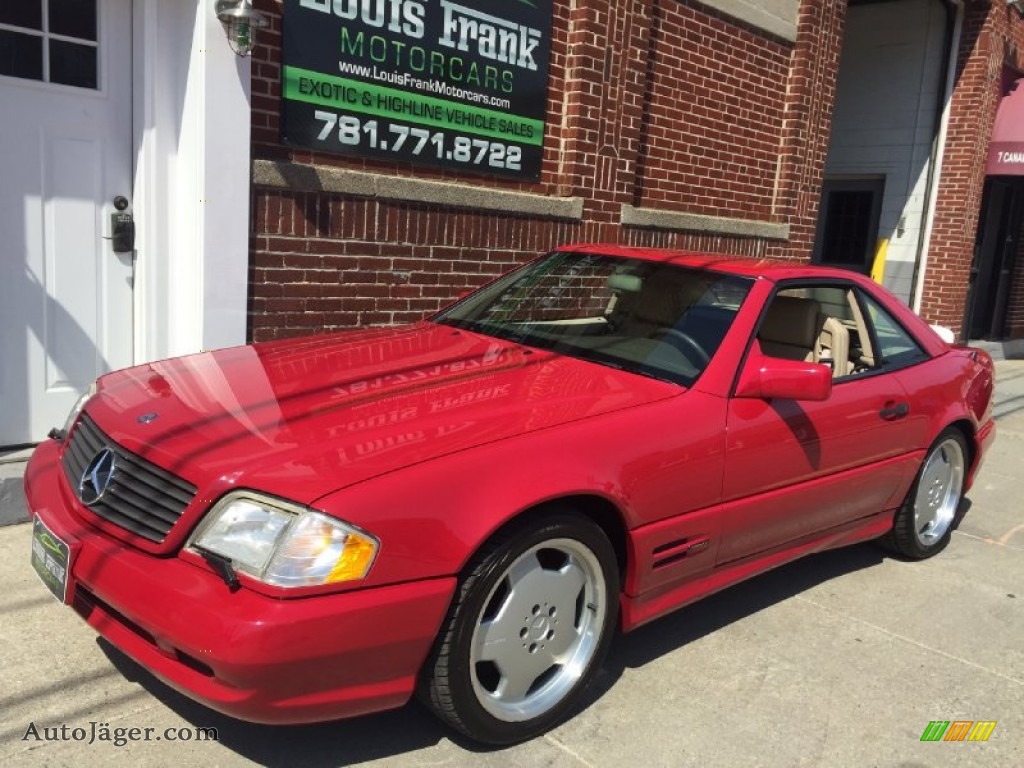 1996 SL 500 Roadster - Imperial Red / Parchment photo #85