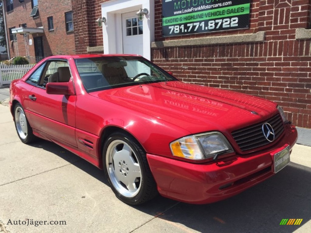 1996 SL 500 Roadster - Imperial Red / Parchment photo #86