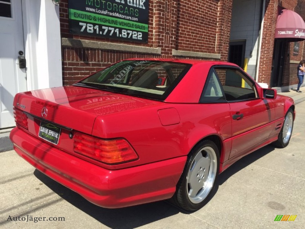 1996 SL 500 Roadster - Imperial Red / Parchment photo #88