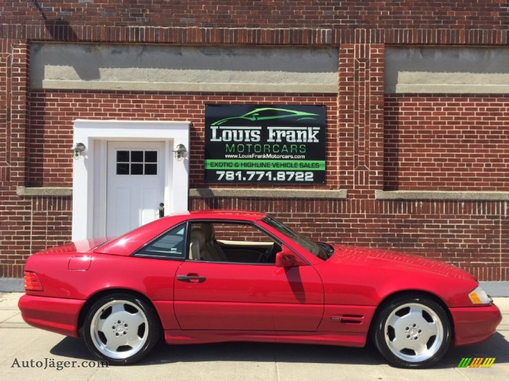1996 SL 500 Roadster - Imperial Red / Parchment photo #89