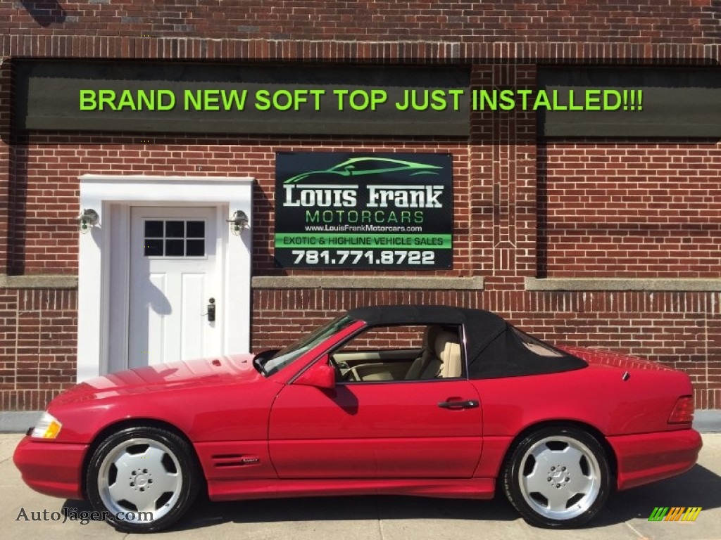 1996 SL 500 Roadster - Imperial Red / Parchment photo #94