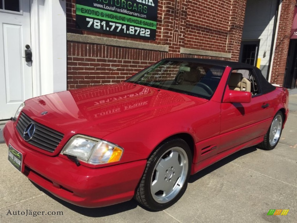 1996 SL 500 Roadster - Imperial Red / Parchment photo #95