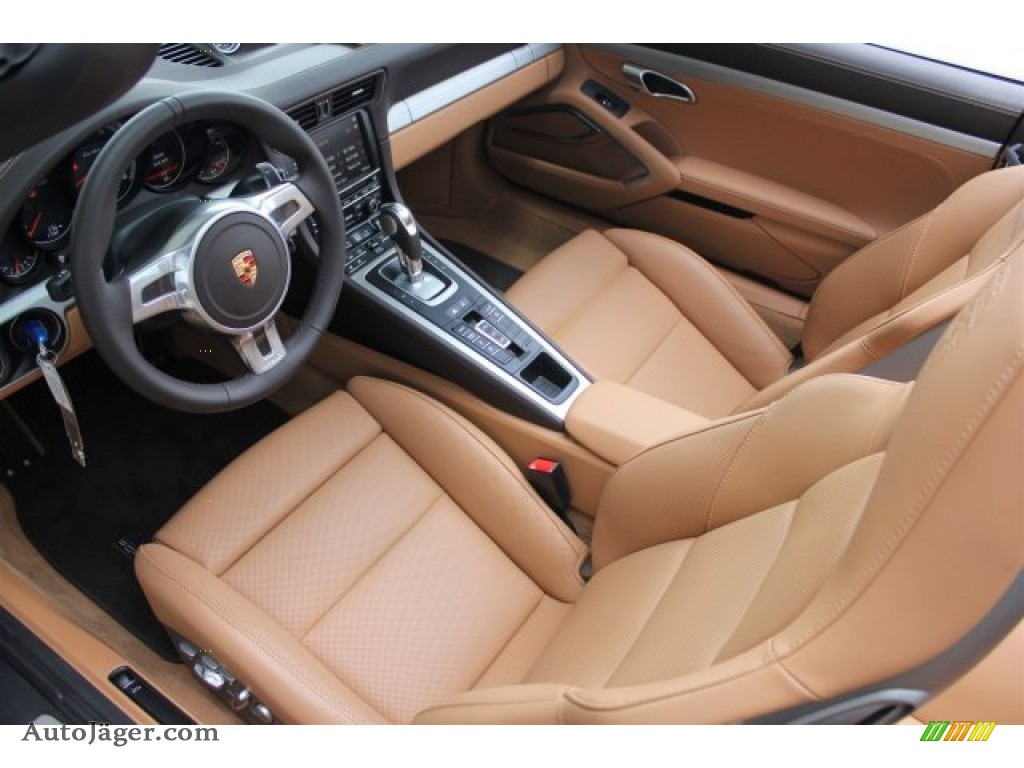 2015 911 Turbo Cabriolet - Sapphire Blue Metallic / Espresso/Cognac Natural Leather photo #18
