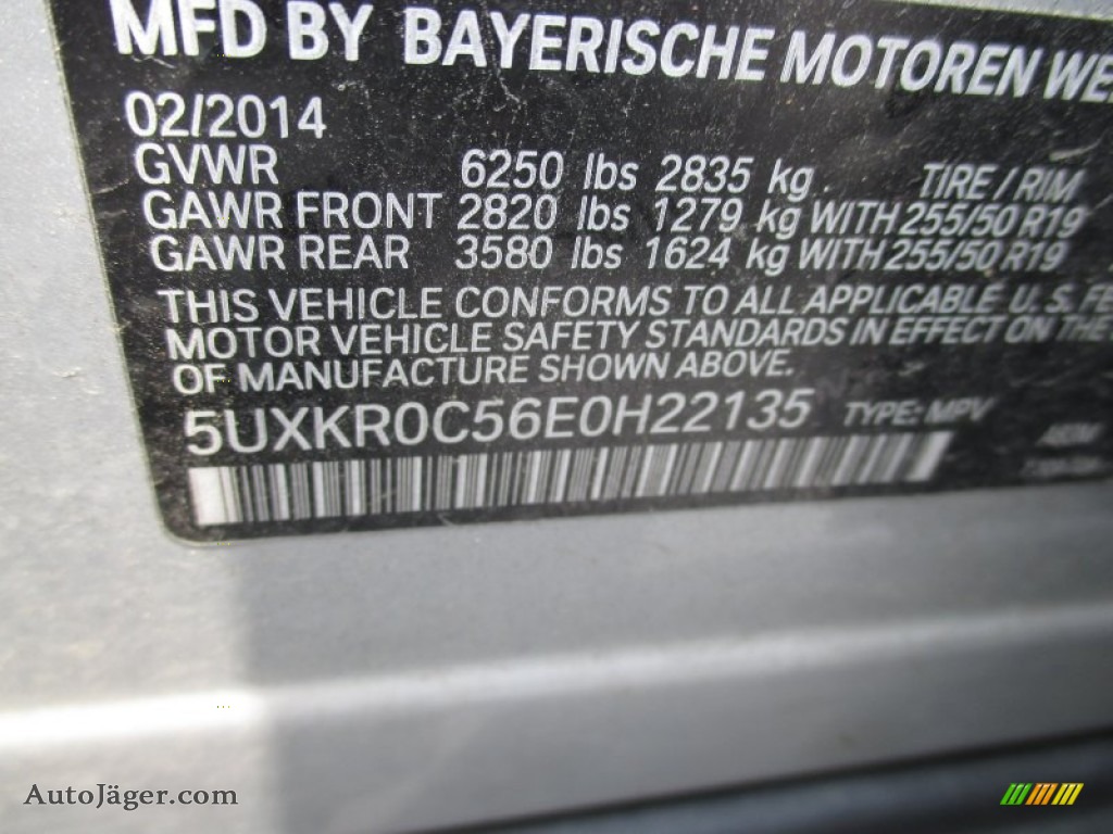 2014 X5 xDrive35i - Glacier Silver Metallic / Black photo #19