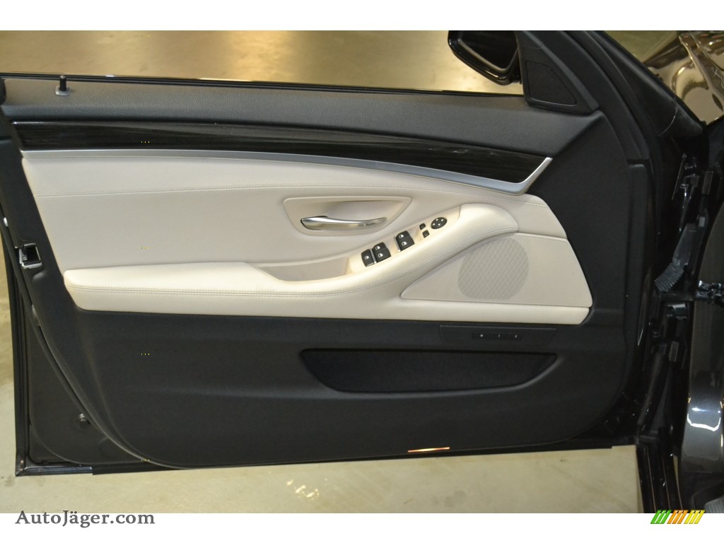 2013 5 Series 535i Sedan - Dark Graphite Metallic II / Oyster/Black photo #18