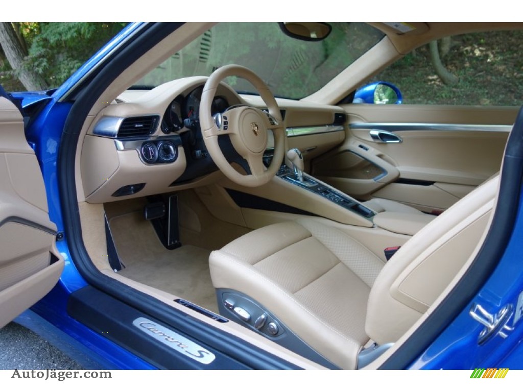 2014 911 Carrera S Coupe - Sapphire Blue Metallic / Luxor Beige photo #12