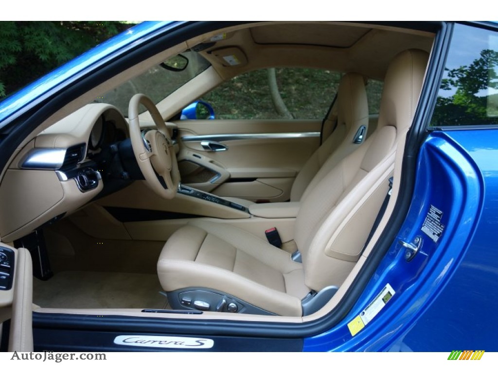 2014 911 Carrera S Coupe - Sapphire Blue Metallic / Luxor Beige photo #14