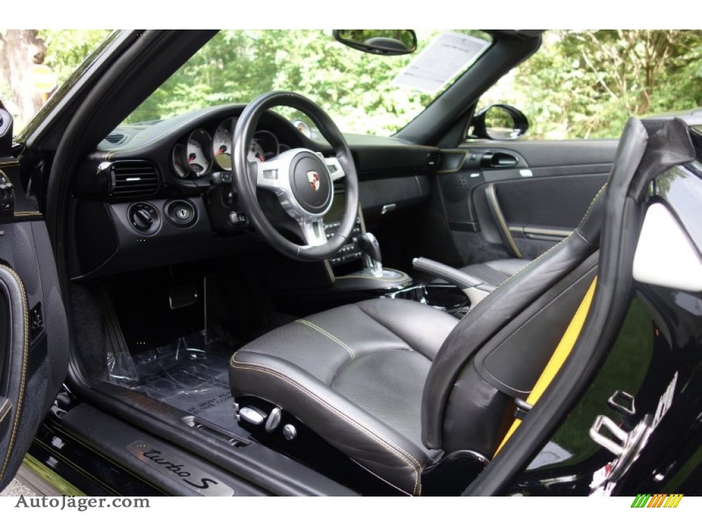2011 911 Turbo S Cabriolet - Black / Black photo #10