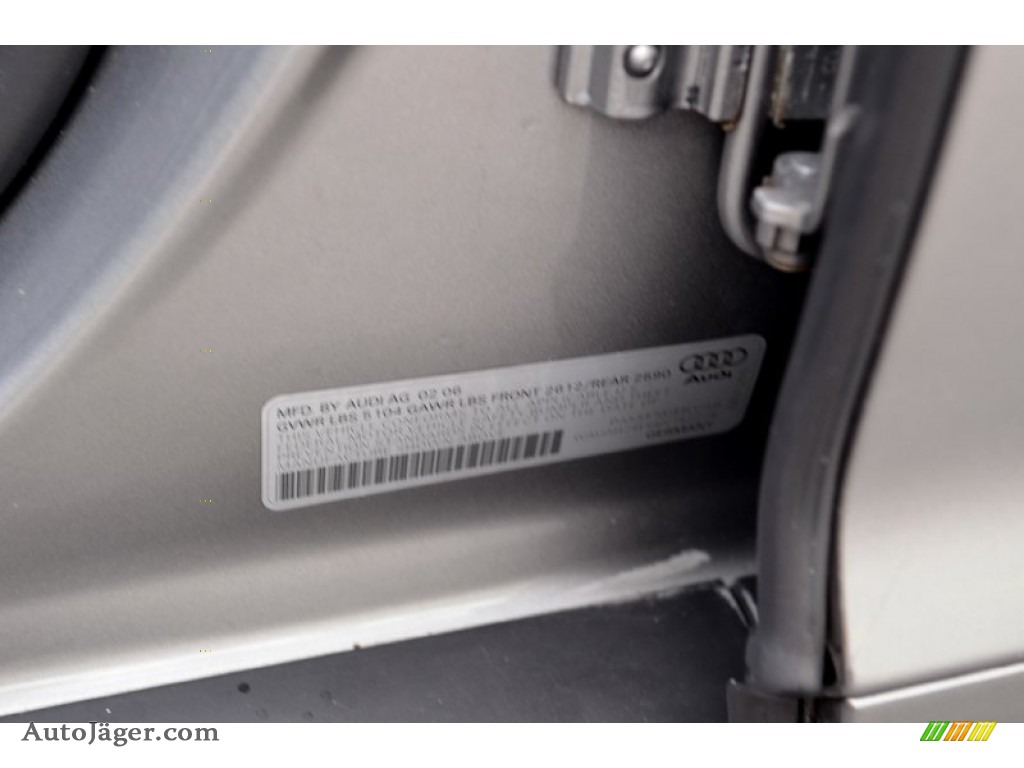 2006 A6 3.2 Sedan - Oyster Grey Metallic / Ebony photo #19