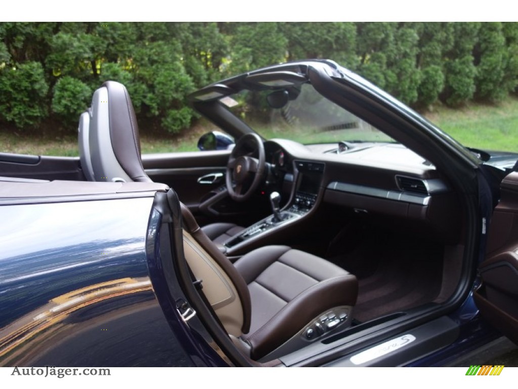 2013 911 Carrera S Cabriolet - Dark Blue Metallic / Espresso Natural Leather photo #14