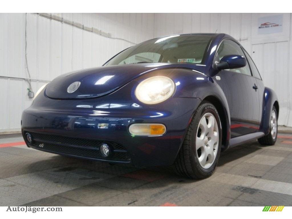 2002 New Beetle GLS Coupe - Marlin Blue Pearl / Cream Beige photo #3