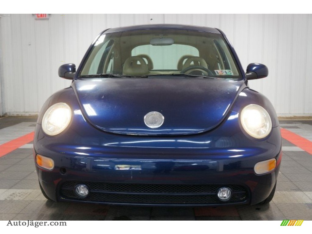 2002 New Beetle GLS Coupe - Marlin Blue Pearl / Cream Beige photo #4
