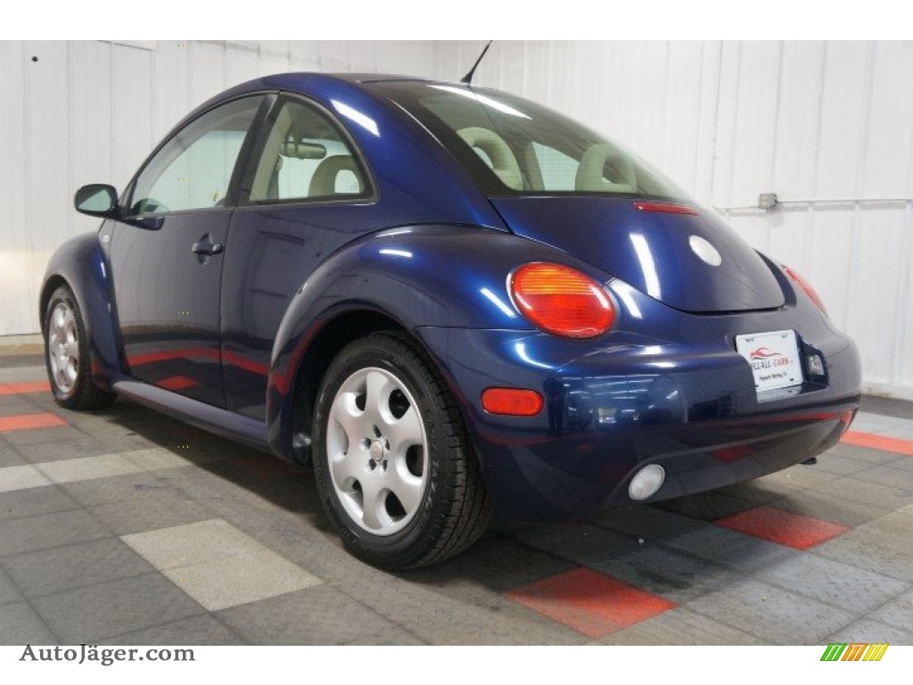 2002 New Beetle GLS Coupe - Marlin Blue Pearl / Cream Beige photo #10