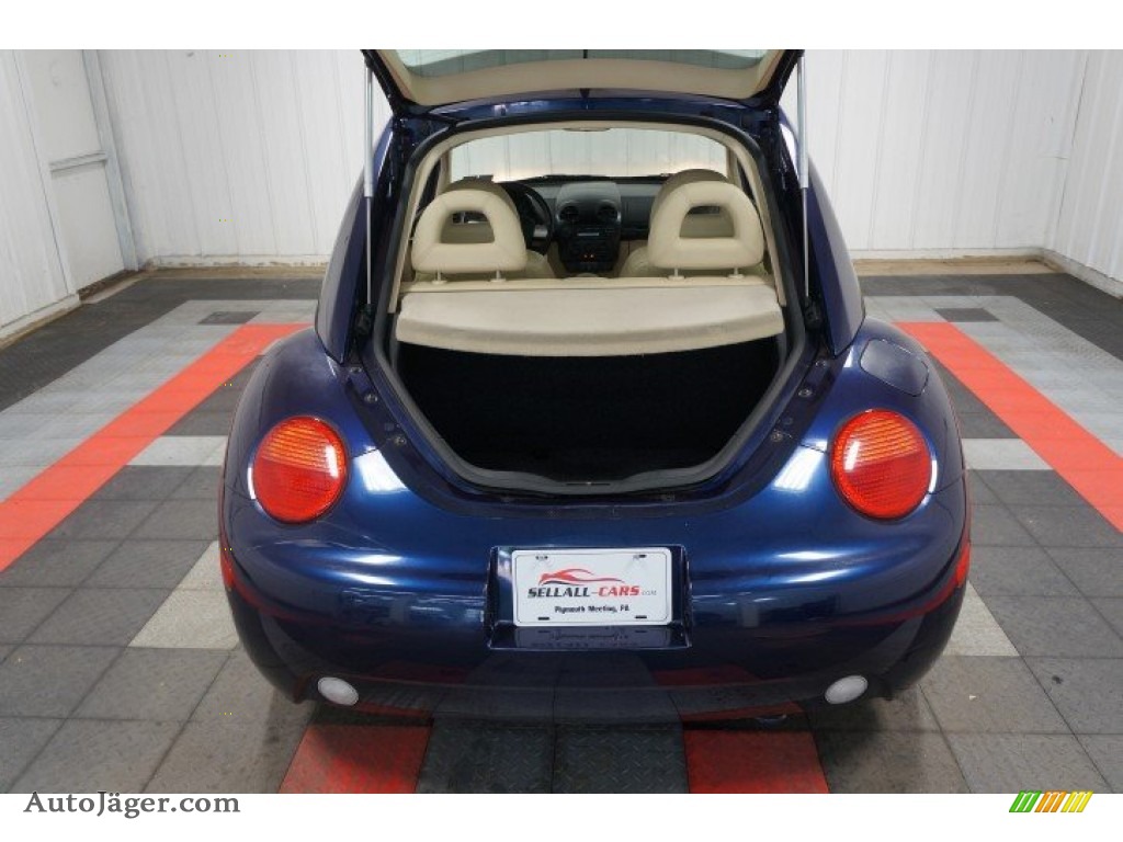 2002 New Beetle GLS Coupe - Marlin Blue Pearl / Cream Beige photo #17