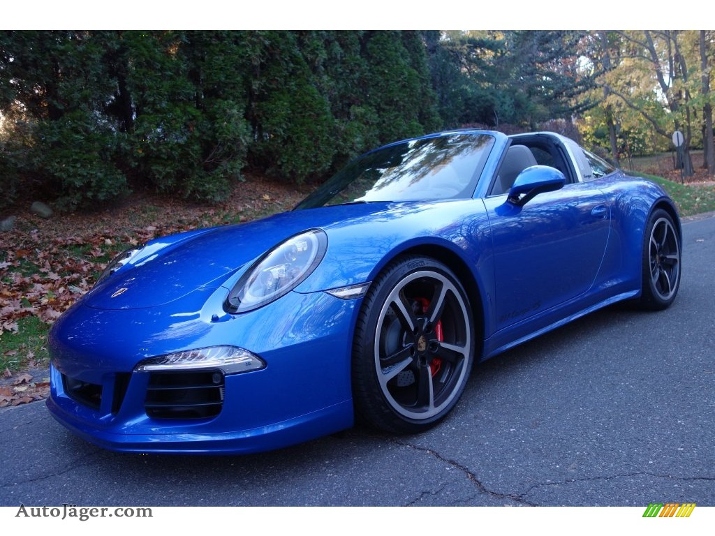 Sapphire Blue Metallic / Black/Platinum Grey Porsche 911 Targa 4S