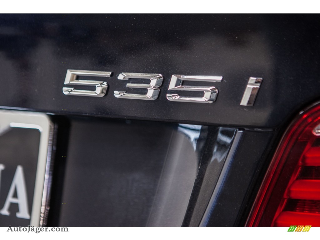2013 5 Series 535i Sedan - Carbon Black Metallic / Oyster/Black photo #7