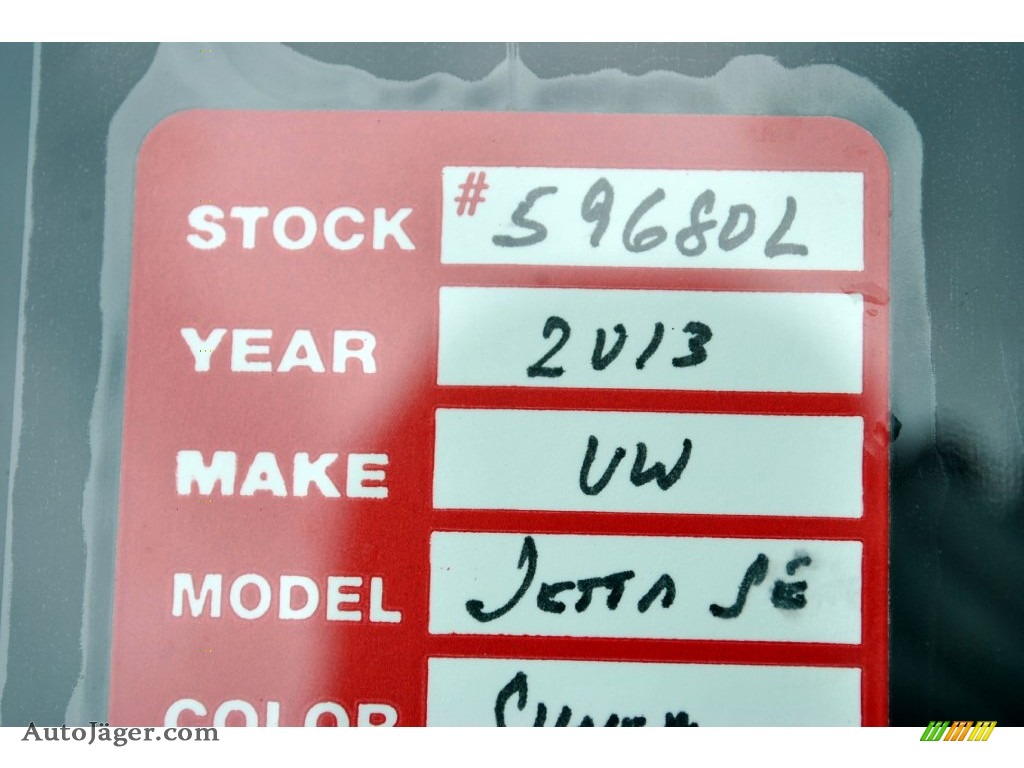 2013 Jetta SE Sedan - Reflex Silver Metallic / Titan Black photo #20