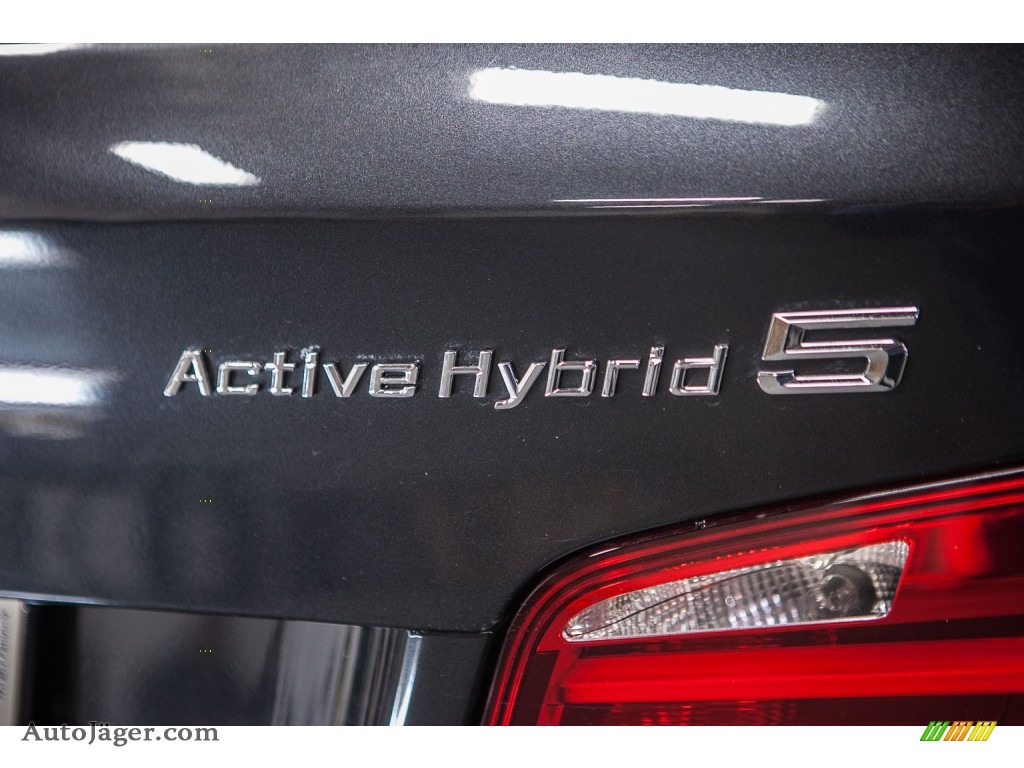 2013 5 Series ActiveHybrid 5 - Dark Graphite Metallic II / Black photo #7