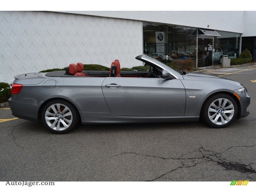 2013 3 Series 328i Convertible - Space Gray Metallic / Coral Red/Black photo #3