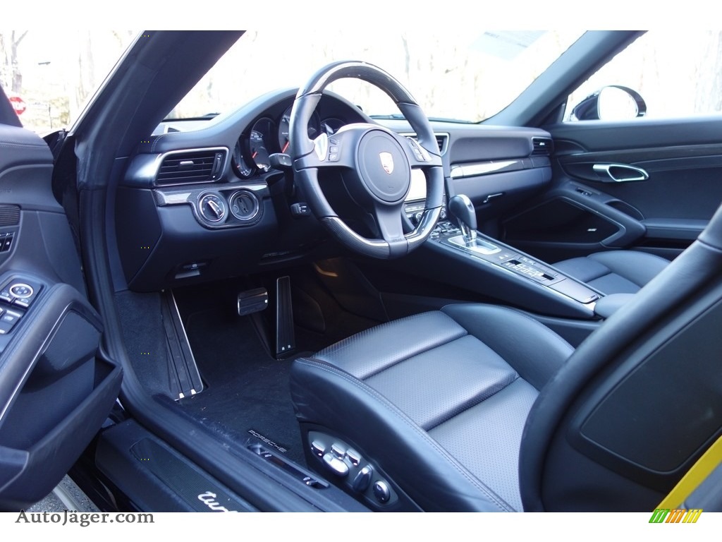 2014 911 Turbo S Cabriolet - Black / Black photo #12