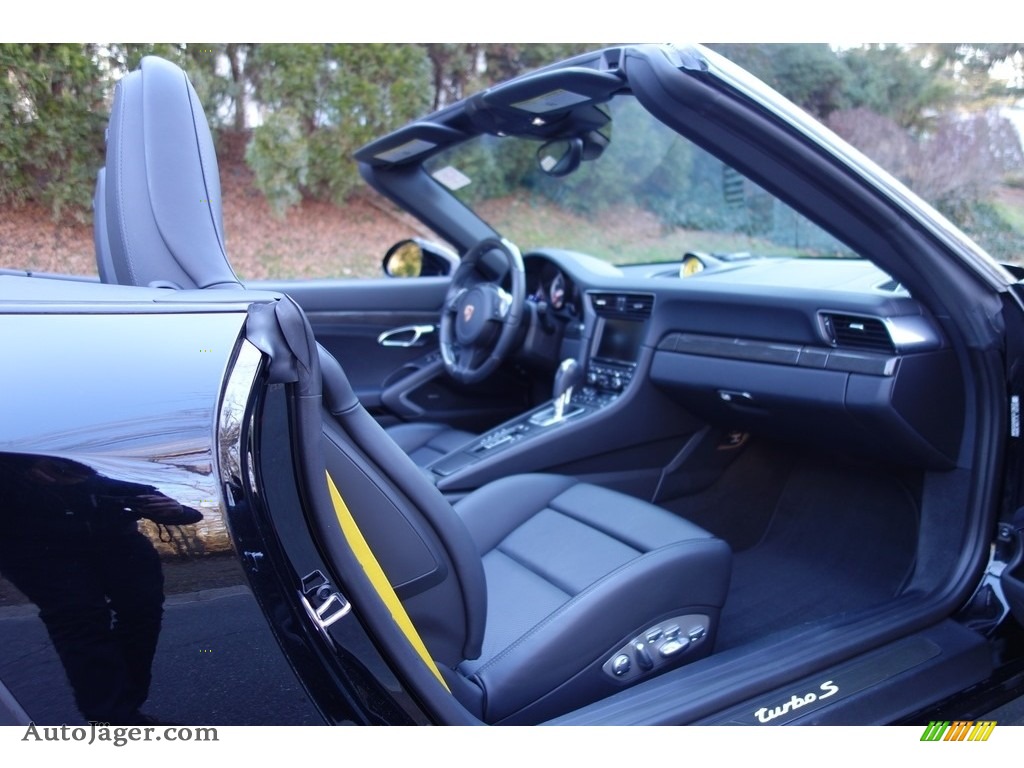2014 911 Turbo S Cabriolet - Black / Black photo #15