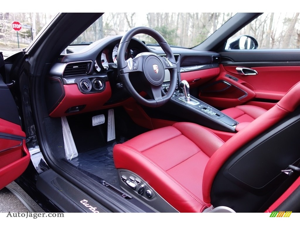 2015 911 Turbo S Cabriolet - Basalt Black Metallic / Black/Garnet Red photo #11