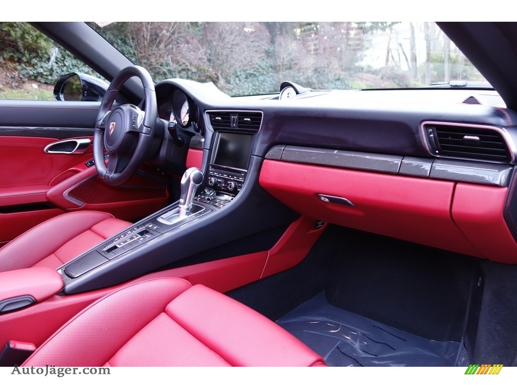 2015 911 Turbo S Cabriolet - Basalt Black Metallic / Black/Garnet Red photo #14
